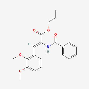 molecular formula C21H23NO5 B4582850 propyl (Z)-2-benzamido-3-(2,3-dimethoxyphenyl)prop-2-enoate 