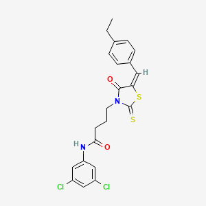 molecular formula C18H10Br2O2S2 B4582884 N-(3,5-dichlorophenyl)-4-[5-(4-ethylbenzylidene)-4-oxo-2-thioxo-1,3-thiazolidin-3-yl]butanamide CAS No. 6371-26-2
