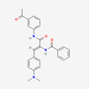 molecular formula C26H25N3O3 B4582968 N-[(Z)-3-(3-acetylanilino)-1-[4-(dimethylamino)phenyl]-3-oxoprop-1-en-2-yl]benzamide 