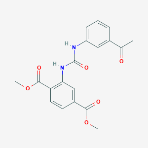 molecular formula C19H18N2O6 B4582986 DIMETHYL 2-{[(3-ACETYLANILINO)CARBONYL]AMINO}TEREPHTHALATE 