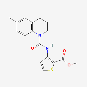 molecular formula C17H18N2O3S B4582989 METHYL 3-({[6-METHYL-3,4-DIHYDRO-1(2H)-QUINOLINYL]CARBONYL}AMINO)-2-THIOPHENECARBOXYLATE 