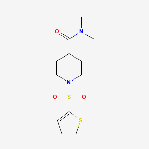 molecular formula C12H18N2O3S2 B4583009 N,N-DIMETHYL-1-(THIOPHENE-2-SULFONYL)PIPERIDINE-4-CARBOXAMIDE 