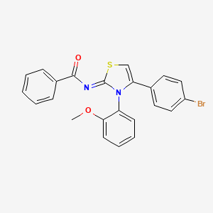 molecular formula C23H17BrN2O2S B4583023 N-[4-(4-bromophenyl)-3-(2-methoxyphenyl)-1,3-thiazol-2-ylidene]benzamide CAS No. 5251-14-9