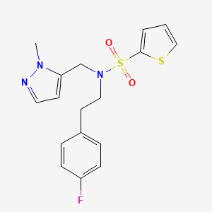 molecular formula C17H18FN3O2S2 B4583102 N-(4-FLUOROPHENETHYL)-N-[(1-METHYL-1H-PYRAZOL-5-YL)METHYL]-2-THIOPHENESULFONAMIDE 