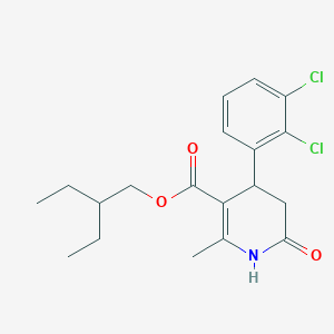 molecular formula C19H23Cl2NO3 B4583223 2-Ethylbutyl 4-(2,3-dichlorophenyl)-2-methyl-6-oxo-1,4,5,6-tetrahydropyridine-3-carboxylate 