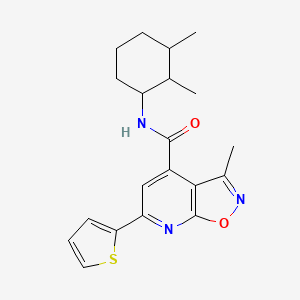 molecular formula C20H23N3O2S B4583257 N~4~-(2,3-DIMETHYLCYCLOHEXYL)-3-METHYL-6-(2-THIENYL)ISOXAZOLO[5,4-B]PYRIDINE-4-CARBOXAMIDE 