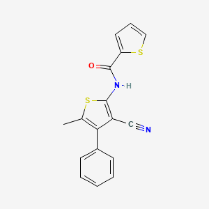molecular formula C17H12N2OS2 B4583288 N-(3-cyano-5-methyl-4-phenylthiophen-2-yl)thiophene-2-carboxamide 