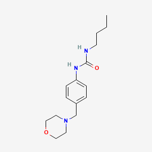 molecular formula C16H25N3O2 B4583345 N-BUTYL-N'-[4-(MORPHOLINOMETHYL)PHENYL]UREA 