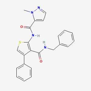 molecular formula C23H20N4O2S B4583376 N-[3-(benzylcarbamoyl)-4-phenylthiophen-2-yl]-1-methyl-1H-pyrazole-5-carboxamide 