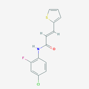 molecular formula C13H9ClFNOS B458360 N-(4-chloro-2-fluorophenyl)-3-(2-thienyl)acrylamide 