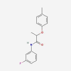 molecular formula C16H16FNO2 B4583645 N-(3-fluorophenyl)-2-(4-methylphenoxy)propanamide 