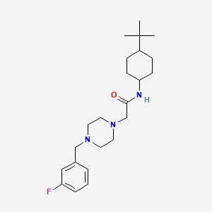 molecular formula C23H36FN3O B4583862 N-(4-TERT-BUTYLCYCLOHEXYL)-2-{4-[(3-FLUOROPHENYL)METHYL]PIPERAZIN-1-YL}ACETAMIDE 