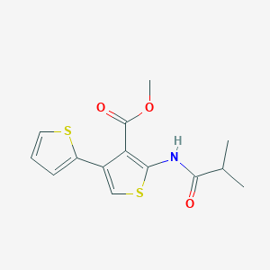 molecular formula C14H15NO3S2 B458392 METHYL 5'-(2-METHYLPROPANAMIDO)-[2,3'-BITHIOPHENE]-4'-CARBOXYLATE 