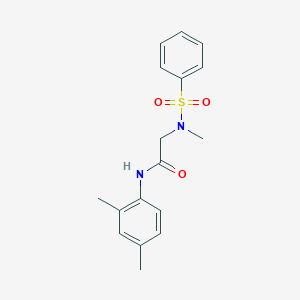 molecular formula C17H20N2O3S B4583971 N-(2,4-dimethylphenyl)-N~2~-methyl-N~2~-(phenylsulfonyl)glycinamide 