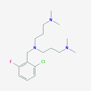 molecular formula C17H29ClFN3 B4584069 N'-[(2-chloro-6-fluorophenyl)methyl]-N'-[3-(dimethylamino)propyl]-N,N-dimethylpropane-1,3-diamine 
