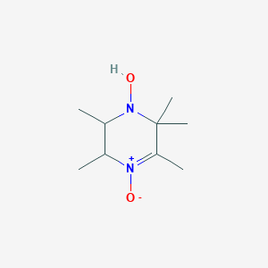 molecular formula C9H18N2O2 B045841 2,3,5,6,6-Pentamethyl-3,6-dihydro-1(2H)-pyrazinol 4-oxide CAS No. 118176-36-6