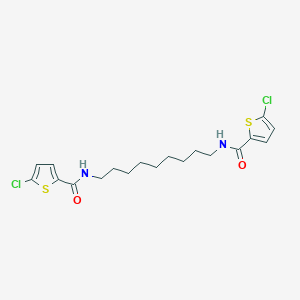 molecular formula C19H24Cl2N2O2S2 B458412 5-chloro-N-(9-{[(5-chloro-2-thienyl)carbonyl]amino}nonyl)-2-thiophenecarboxamide 