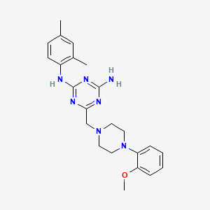 molecular formula C23H29N7O B4584163 N-(2,4-dimethylphenyl)-6-{[4-(2-methoxyphenyl)piperazin-1-yl]methyl}-1,3,5-triazine-2,4-diamine 