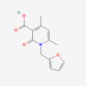 molecular formula C13H13NO4 B4584386 1-(Furan-2-ylmethyl)-4,6-dimethyl-2-oxo-1,2-dihydropyridine-3-carboxylic acid 