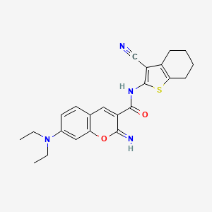 molecular formula C23H24N4O2S B4584413 N-(3-cyano-4,5,6,7-tetrahydro-1-benzothiophen-2-yl)-7-(diethylamino)-2-imino-2H-chromene-3-carboxamide 