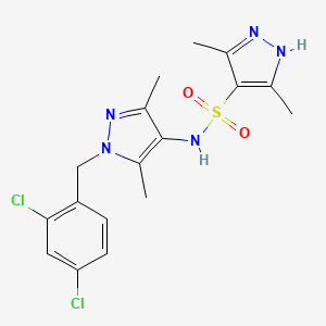 molecular formula C17H19Cl2N5O2S B4584454 N~4~-[1-(2,4-DICHLOROBENZYL)-3,5-DIMETHYL-1H-PYRAZOL-4-YL]-3,5-DIMETHYL-1H-PYRAZOLE-4-SULFONAMIDE 