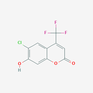 molecular formula C10H4ClF3O3 B045845 6-氯-7-羟基-4-(三氟甲基)香豆素 CAS No. 119179-66-7