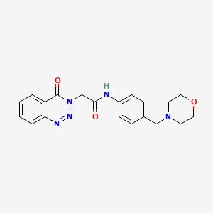 molecular formula C20H21N5O3 B4584635 N-[4-(morpholinomethyl)phenyl]-2-[4-oxo-1,2,3-benzotriazin-3(4H)-yl]acetamide 