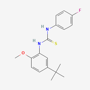 molecular formula C18H21FN2OS B4584892 N-(5-tert-butyl-2-methoxyphenyl)-N'-(4-fluorophenyl)thiourea 