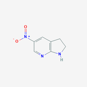 molecular formula C7H7N3O2 B045849 5-nitro-2,3-dihydro-1H-pyrrolo[2,3-b]pyridine CAS No. 118600-53-6