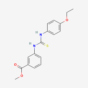 molecular formula C17H18N2O3S B4584937 methyl 3-({[(4-ethoxyphenyl)amino]carbonothioyl}amino)benzoate 