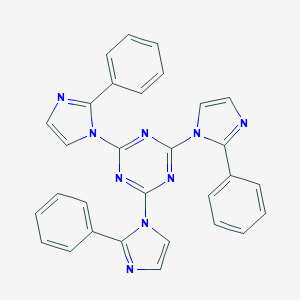 molecular formula C30H21N9 B458501 2,4,6-Tris(2-phenylimidazol-1-yl)-1,3,5-triazine 