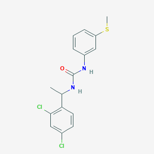 molecular formula C16H16Cl2N2OS B4585024 N-[1-(2,4-DICHLOROPHENYL)ETHYL]-N'-[3-(METHYLSULFANYL)PHENYL]UREA 