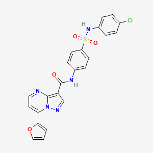 molecular formula C23H16ClN5O4S B4585168 N-{4-[(4-CHLOROANILINO)SULFONYL]PHENYL}-7-(2-FURYL)PYRAZOLO[1,5-A]PYRIMIDINE-3-CARBOXAMIDE 