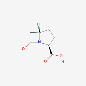 molecular formula C7H9NO3 B045852 (2S,5S)-7-氧代-1-氮杂双环[3.2.0]庚烷-2-羧酸 CAS No. 123409-86-9