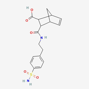 molecular formula C17H20N2O5S B4585209 3-{[2-(4-Sulfamoylphenyl)ethyl]carbamoyl}bicyclo[2.2.1]hept-5-ene-2-carboxylic acid 