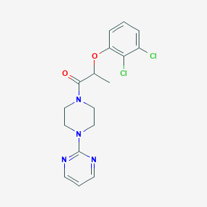 molecular formula C17H18Cl2N4O2 B4585224 2-(2,3-DICHLOROPHENOXY)-1-[4-(2-PYRIMIDINYL)PIPERAZINO]-1-PROPANONE 