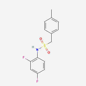 molecular formula C14H13F2NO2S B4585387 N-(2,4-difluorophenyl)-1-(4-methylphenyl)methanesulfonamide 