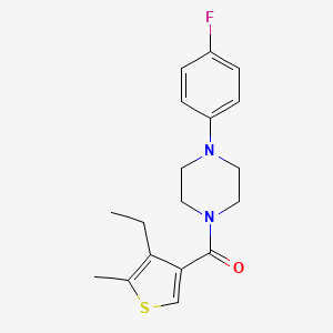 molecular formula C18H21FN2OS B4585459 (4-ETHYL-5-METHYL-3-THIENYL)[4-(4-FLUOROPHENYL)PIPERAZINO]METHANONE 