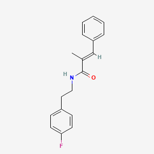 molecular formula C18H18FNO B4585474 (2E)-N-[2-(4-fluorophenyl)ethyl]-2-methyl-3-phenylprop-2-enamide 
