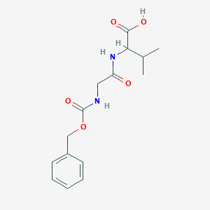 molecular formula C15H20N2O5 B045856 (S)-2-(2-(((Benzyloxy)carbonyl)amino)acetamido)-3-methylbutanoic acid CAS No. 33912-87-7