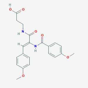 molecular formula C21H22N2O6 B458577 3-[(2Z)-3-(4-METHOXYPHENYL)-2-[(4-METHOXYPHENYL)FORMAMIDO]PROP-2-ENAMIDO]PROPANOIC ACID 
