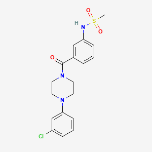 molecular formula C18H20ClN3O3S B4585800 N-(3-{[4-(3-chlorophenyl)-1-piperazinyl]carbonyl}phenyl)methanesulfonamide 