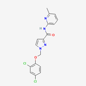 molecular formula C17H14Cl2N4O2 B4585807 1-[(2,4-DICHLOROPHENOXY)METHYL]-N~3~-(6-METHYL-2-PYRIDYL)-1H-PYRAZOLE-3-CARBOXAMIDE 