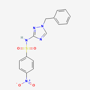 molecular formula C15H13N5O4S B4585906 N~1~-(1-BENZYL-1H-1,2,4-TRIAZOL-3-YL)-4-NITRO-1-BENZENESULFONAMIDE 
