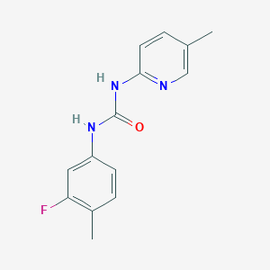 molecular formula C14H14FN3O B4585909 N-(3-FLUORO-4-METHYLPHENYL)-N'-(5-METHYL-2-PYRIDYL)UREA 