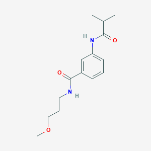 molecular formula C15H22N2O3 B4585924 N-(3-methoxypropyl)-3-[(2-methylpropanoyl)amino]benzamide 