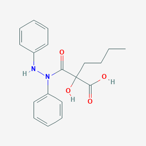 molecular formula C19H22N2O4 B045868 2-[Anilino(phenyl)carbamoyl]-2-hydroxyhexanoic acid CAS No. 16860-42-7