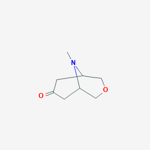 molecular formula C8H13NO2 B045870 9-Methyl-3-oxa-9-azabicyclo[3.3.1]nonan-7-one CAS No. 7224-81-9