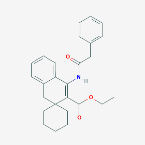 molecular formula C26H29NO3 B458751 ethyl 1-[(2-phenylacetyl)amino]spiro[4H-naphthalene-3,1'-cyclohexane]-2-carboxylate CAS No. 331837-20-8