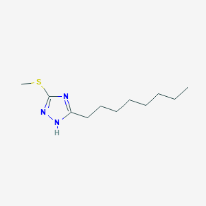 molecular formula C11H21N3S B458758 methyl 3-octyl-1H-1,2,4-triazol-5-yl sulfide 